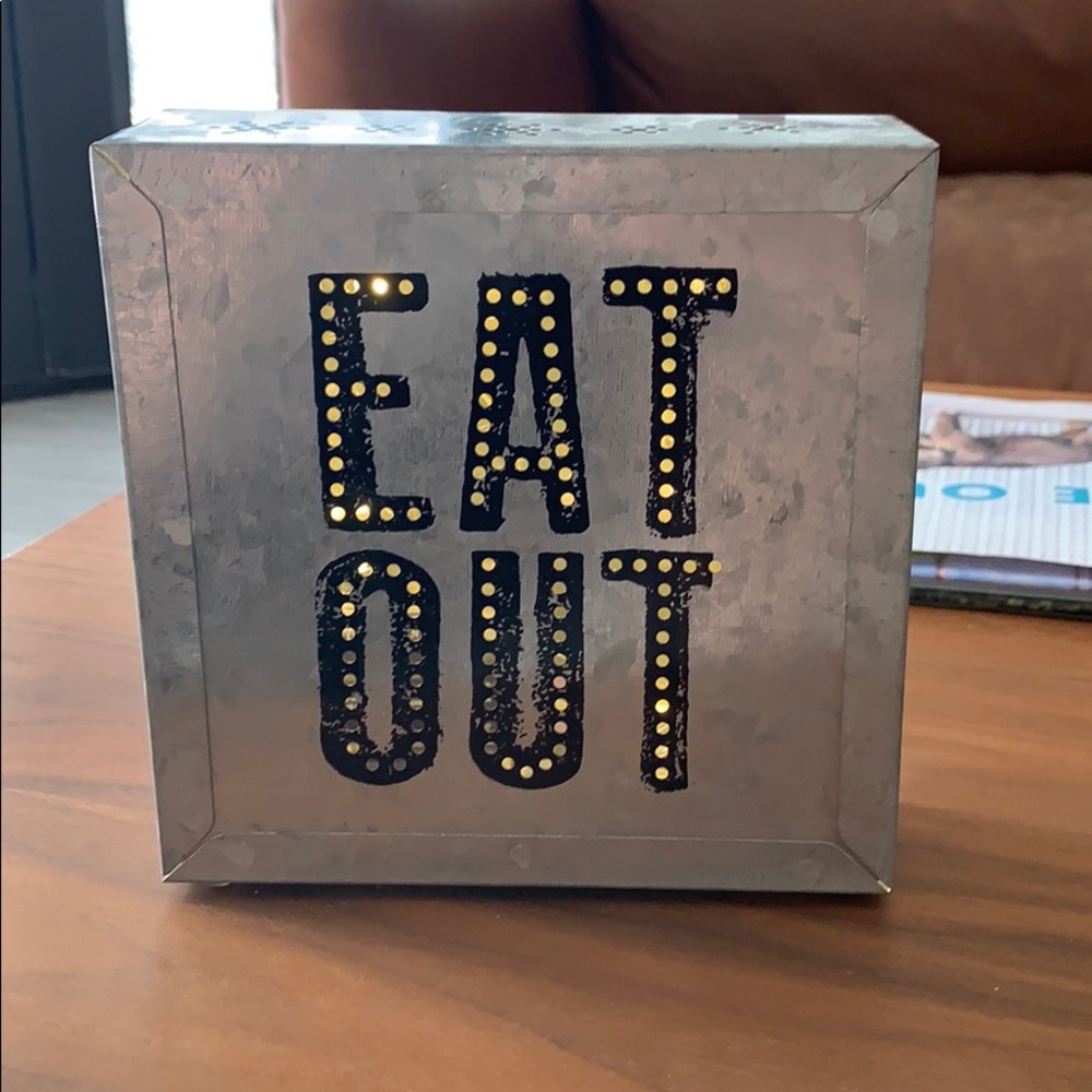 Rustic 3D Sign with Twinkle Lights